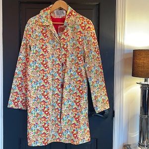 Bill Blass floral raincoat.